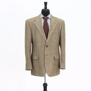 Chaps 42R Beige Check 2-Button Sport Coat Blazer Jacket G244